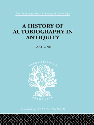 cover image of A History of Autobiography in Antiquity